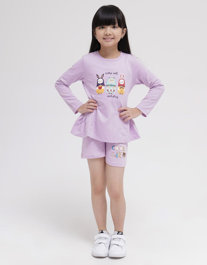 Little M Short Pants Short Cool Girl Cat