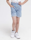 Little M Short Denim Paperbag Kancing Colorful