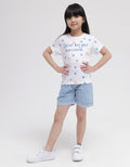 Little M Short Denim Paperbag Kancing Colorful