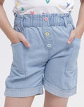 Little M Short Denim Paperbag Kancing Colorful