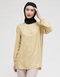 Annisa Blouse Plain With Gather On Chest