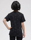Character Batman Logo Print Kaos Anak Laki-laki
