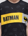 Character Batman Logo Print Kaos Anak Laki-laki