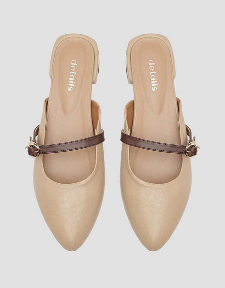 Details Dk302 Buckle Mules Sandal Wanita