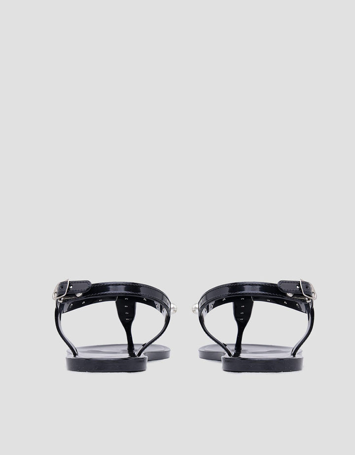 Details T Bar Pearl Sandal Slingback Wanita