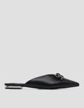Details Back Open Ribbon Mules Sandal Wanita