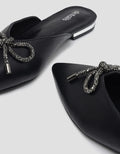 Details Back Open Ribbon Mules Sandal Wanita