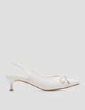Details Slingback Shoes  With Ribbon Women