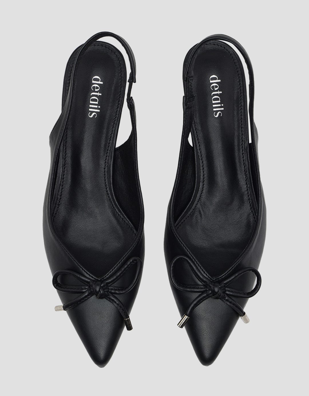 Details Slingback Shoes  With Ribbon Women