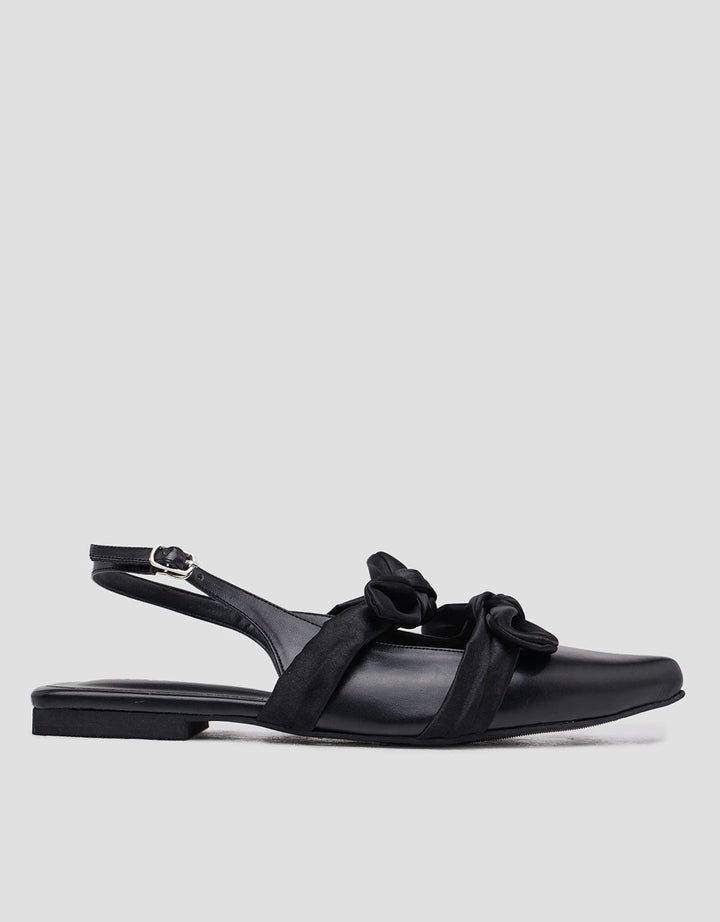 Details Ribbon Strap Sepatu Slingback Wanita