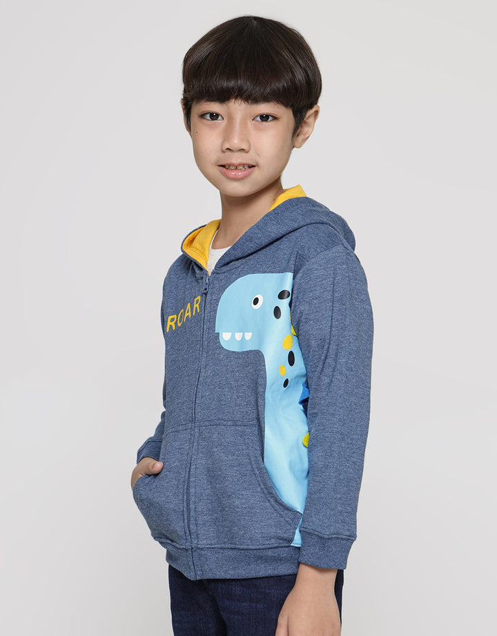 Little M Dino Cucuk Jaket Anak Laki-Laki