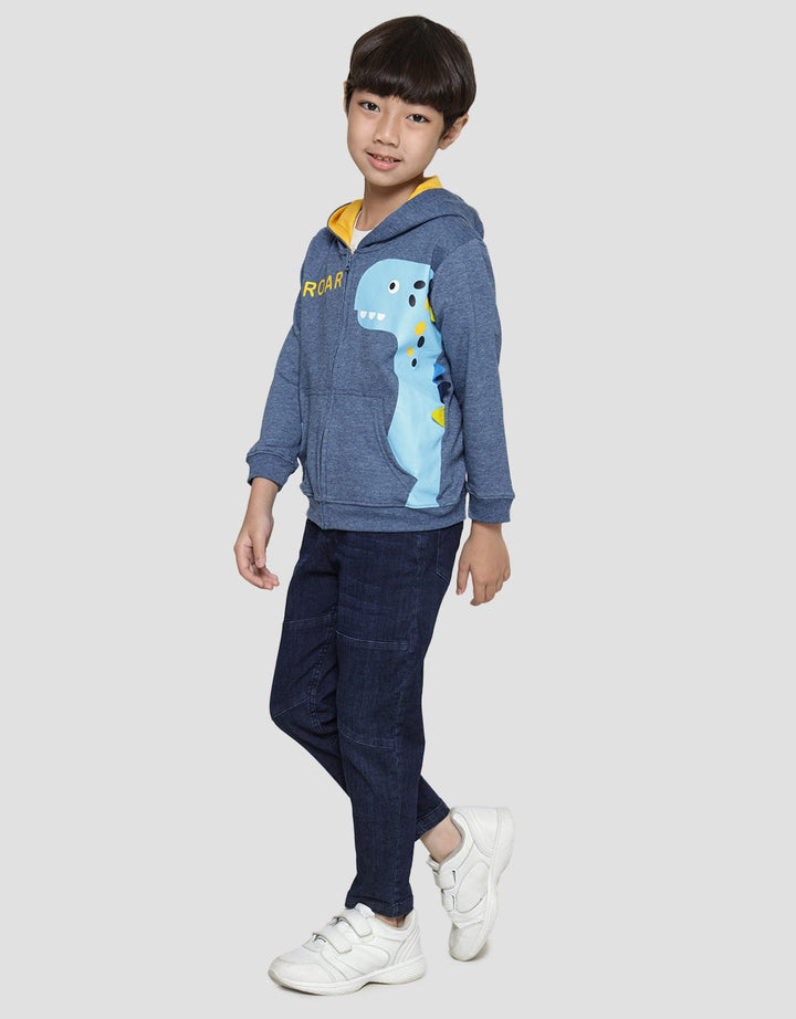 Little M Dino Cucuk Jaket Anak Laki-Laki