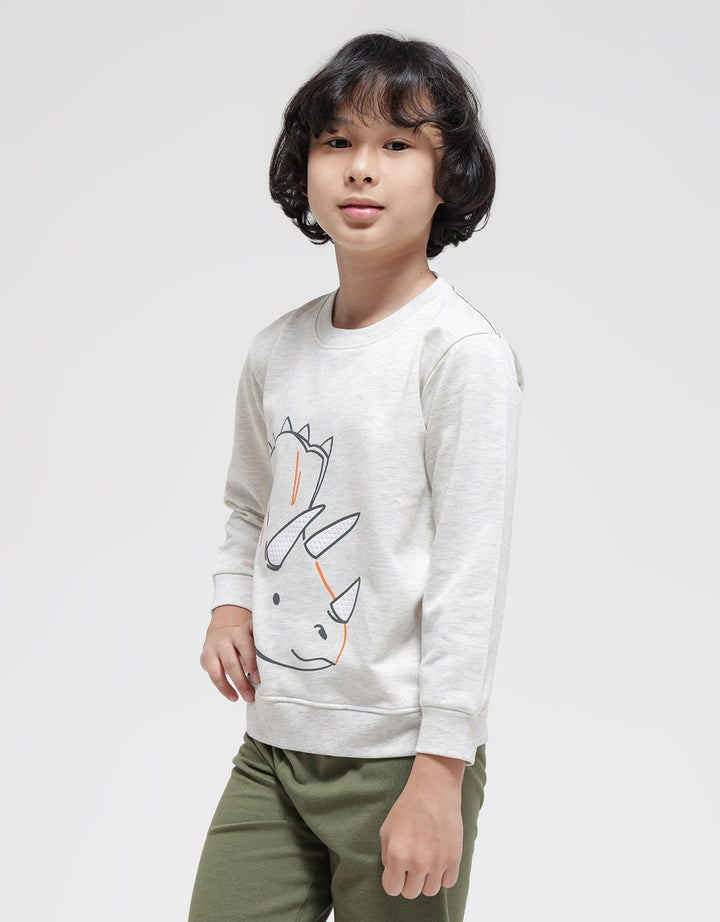 Little M Sweater Dino Outline