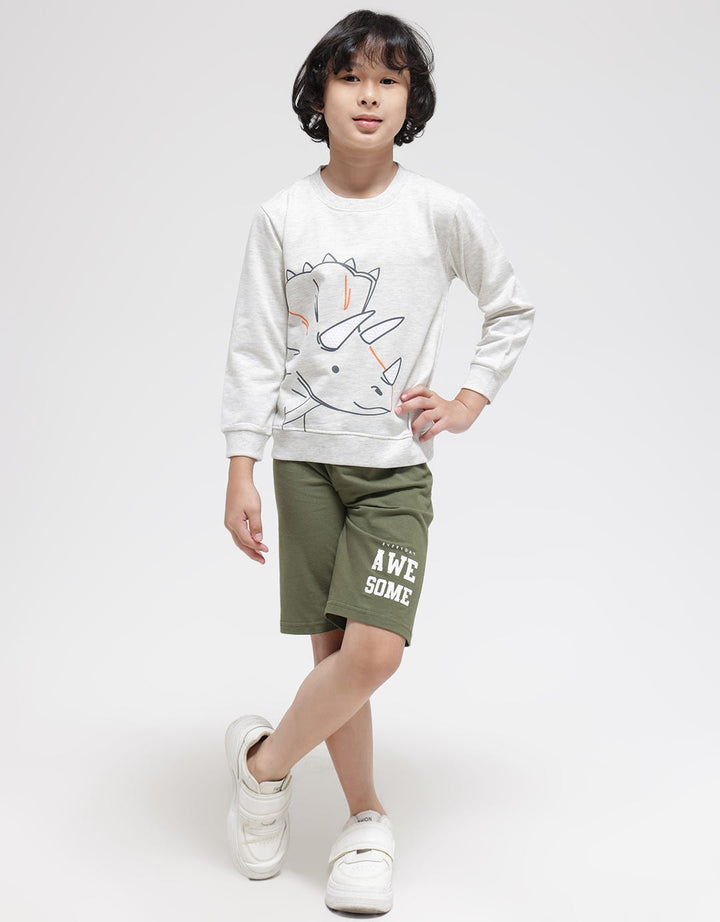 Little M Sweater Dino Outline