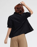 Details Frills Front Blouse Wanita