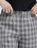 Details Short Pants Regular Fit With Buttons Plaid Check