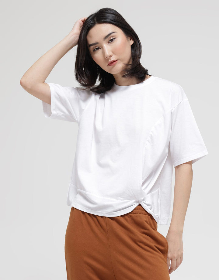 Details Bow Side Knit Women's T-Shirt