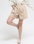 Details Short Pants With Elastic Waistband