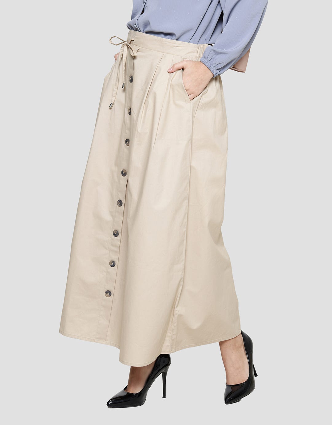 Annisa Button A Line Rok Panjang Wanita