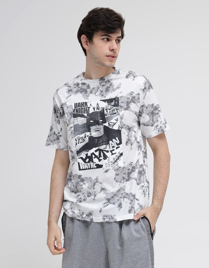 American Jeans Short Sleeve T-Shirt Tie Dye Print WB Batman Day