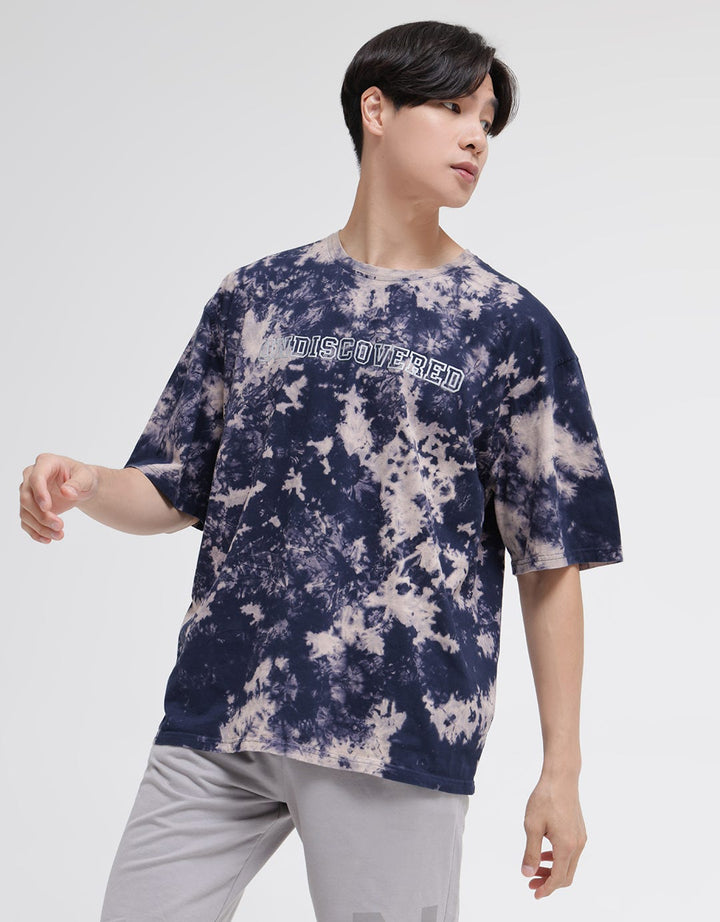 American Jeans Short Sleeve T-Shirt Oversized Tie Dye Front Print