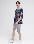 American Jeans Short Sleeve T-Shirt Oversized Tie Dye Front Print