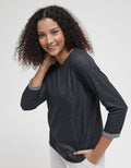 Connexion Sabrina Long Roll Up Kaos Wanita