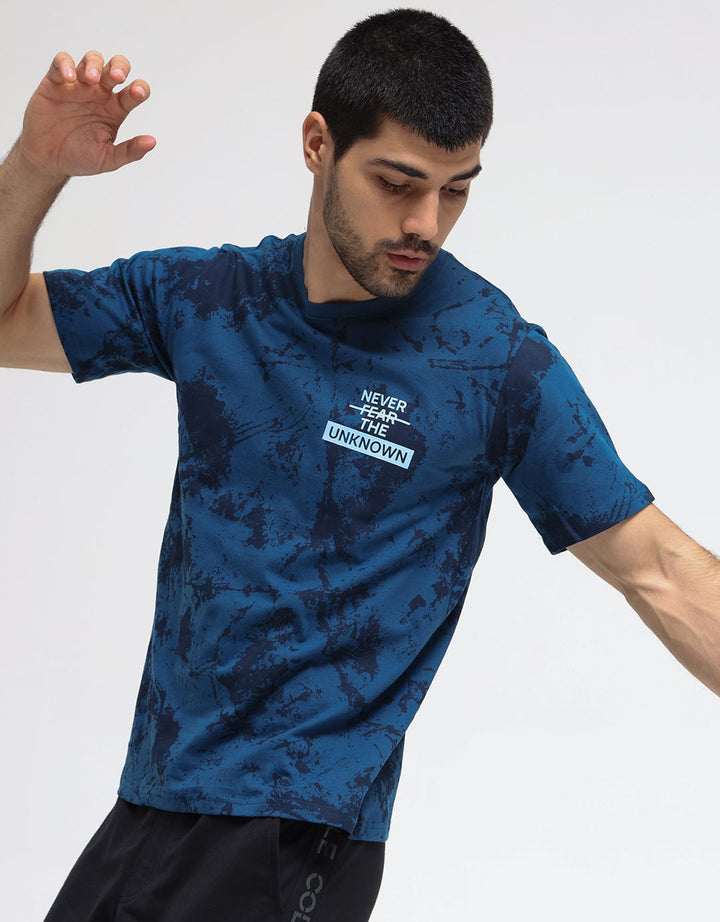 T Zone Short Sleeve T-Shirt Print Aop Theme Brush Pattern - Never Fear