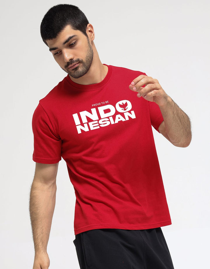 T Zone Short Sleeve T-Shirt Proud To Be Indonesian