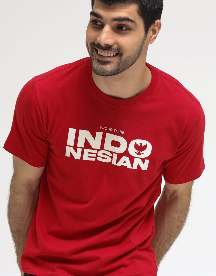 T Zone Short Sleeve T-Shirt Proud To Be Indonesian