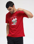 T Zone Print Balap Karung Kaos Pria