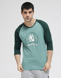 T Zone 3/4 Raglan T-Shirt Retro Ny Brooklyn
