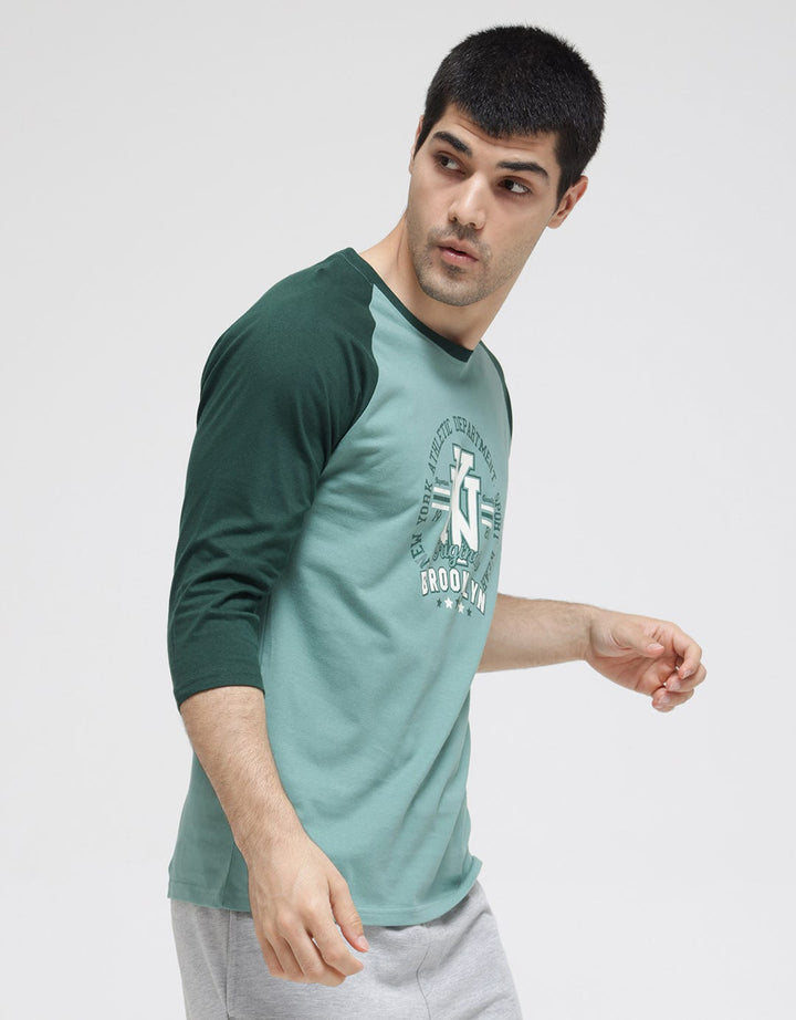 T Zone 3/4 Raglan T-Shirt Retro Ny Brooklyn