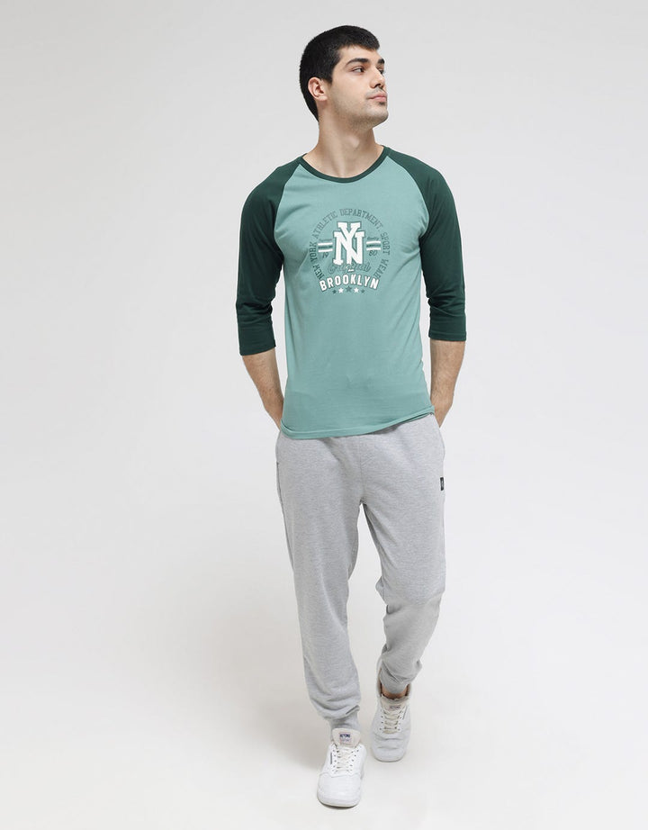 T Zone 3/4 Raglan T-Shirt Retro Ny Brooklyn