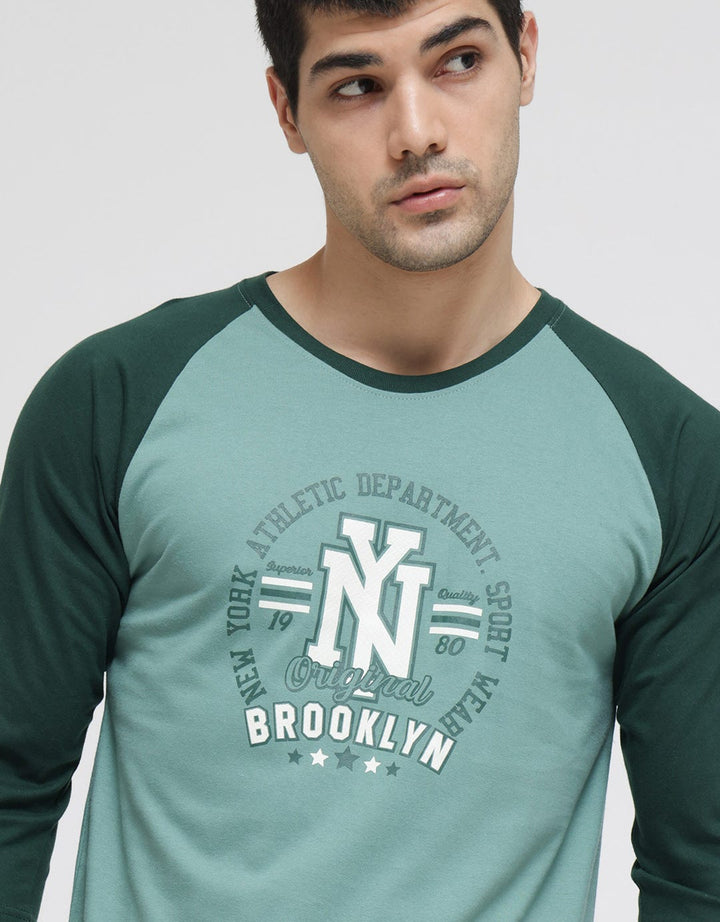 T Zone 3/4 Raglan T-Shirt Retro Ny Brooklyn