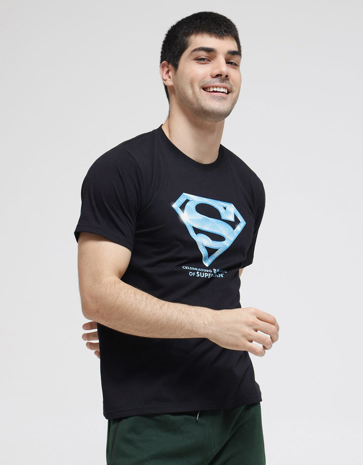 T Zone Superman Photoprint Casual Men's T-Shirt