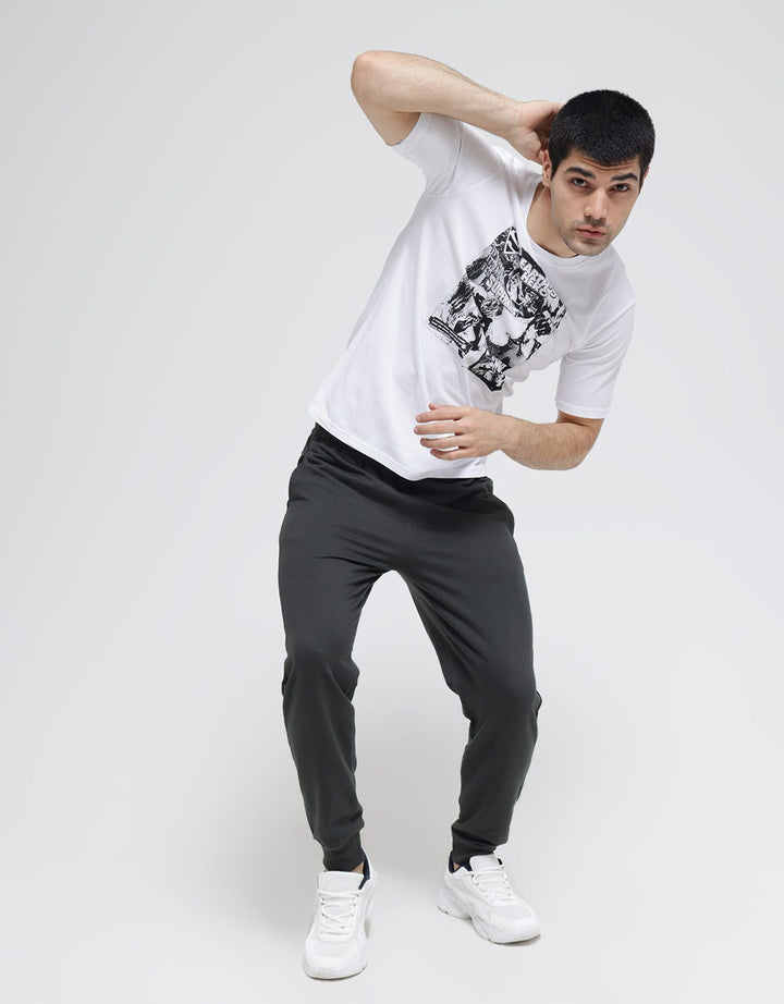 T Zone Superman Print Casual Men's T-Shirt