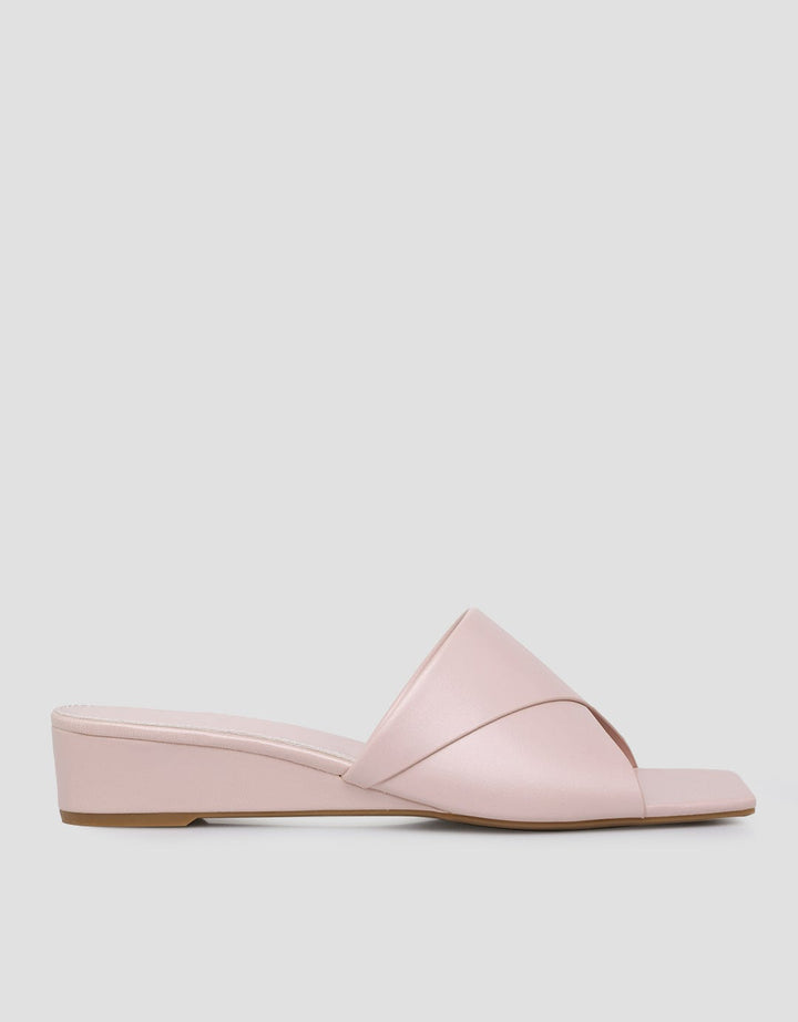 Connexion Slipper Cross Sandal Wedges Wanita