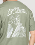Marvel Spiderman Building Print Kaos Pria