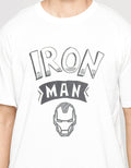 Marvel Iron Man Text Kaos Print Pria
