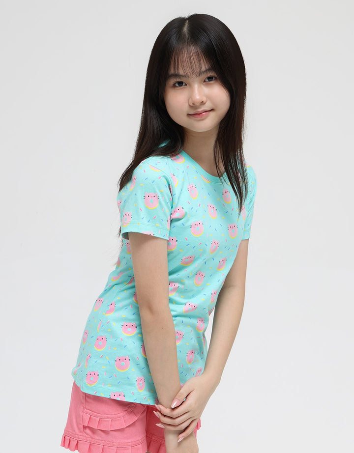Aero Donut Cat Sprinkle Girls T-Shirt