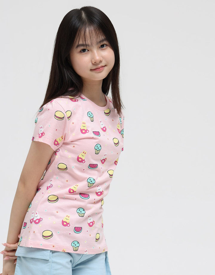 Aero Cat Star Fullprint Girls T-Shirt