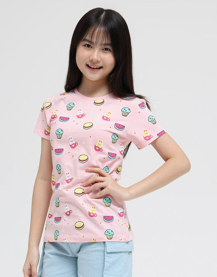 Aero Cat Star Fullprint Girls T-Shirt