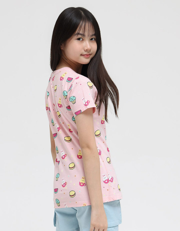 Aero Cat Star Fullprint Girls T-Shirt