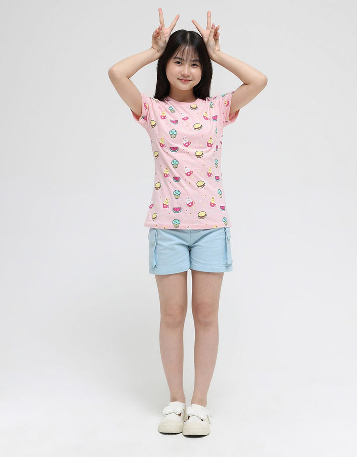 Aero Cat Star Fullprint Girls T-Shirt
