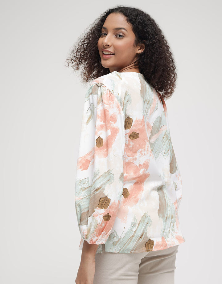 St. Yves Papertouch Printed Blouse Wanita