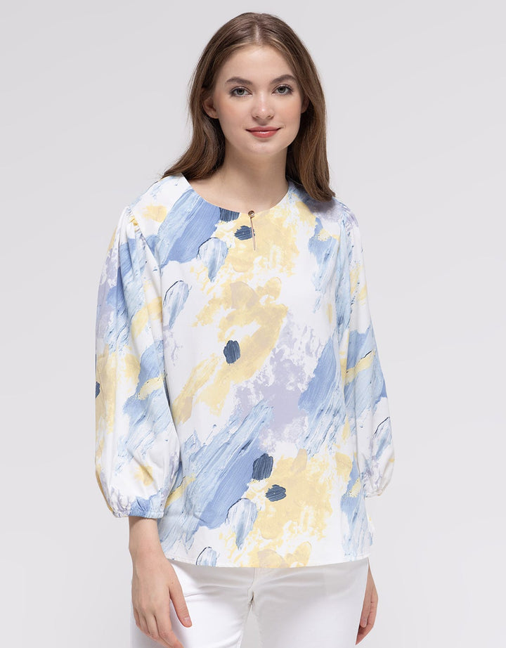 St. Yves Papertouch Printed Blouse Wanita