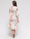 St. Yves Long Sleeve Midi Dress Printed Papertouch