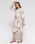 St. Yves Long Sleeve Midi Dress Printed Papertouch