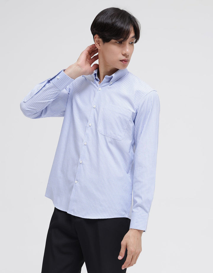 Stanley Adams Long Sleeve Shirt Oxford Stripe